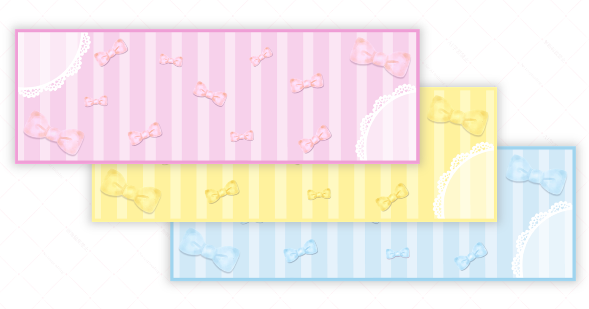 レースリボンをテーマにしたX壁紙のアイキャッチ画像