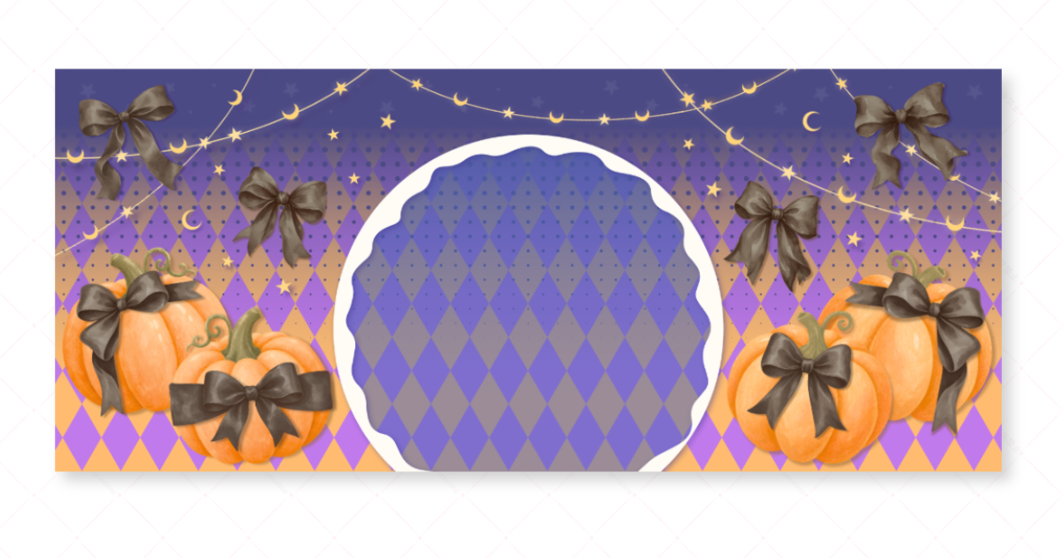 カボチャとリボンとハロウィンをテーマにしたIRIAMヘッダーアイキャッチ画像