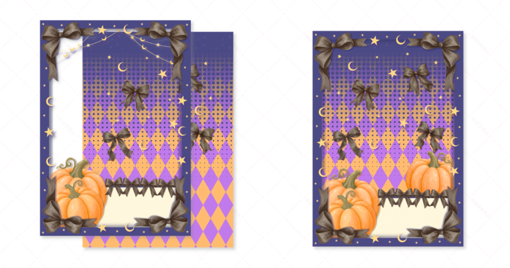 カボチャとリボンとハロウィンをテーマにしたネップリアイキャッチ画像
